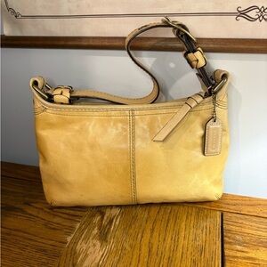 Coach Bleecker in Natural Vachetta Leather Small Shoulder Bag